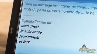 Gyönyörű fiatal arab nőci cidázza a brét