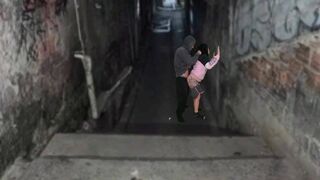 Fekete kurva alaposan megdöngetve a favela domb urával a funk tánc után